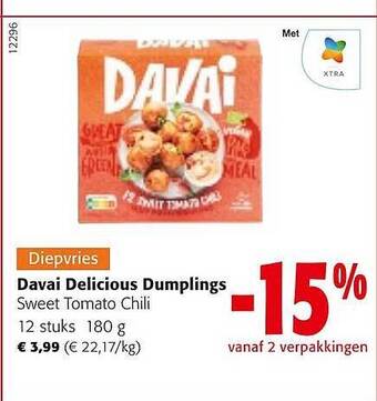 Colruyt Davai delicious dumplings aanbieding