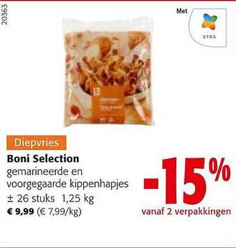 Colruyt Boni selection gemarineerde en voorgegaarde kippenhapjes aanbieding