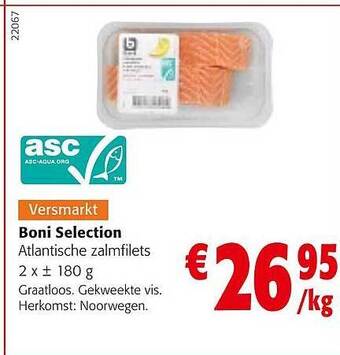 Colruyt Boni selection atlantische zalmfilets aanbieding