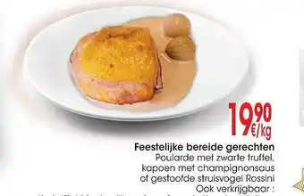Cora Feestelijke bereide gerechten aanbieding