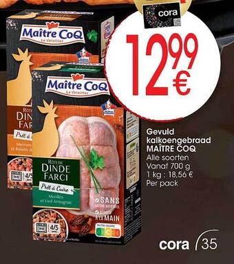 Cora Gevuld kalkoengebraad maître coq aanbieding