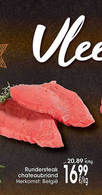 Cora Rundersteak chateaubriand aanbieding