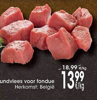 Cora Rundvlees voor fondue aanbieding