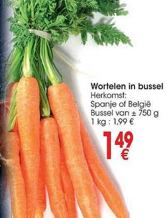 Cora Wortelen in bussel aanbieding