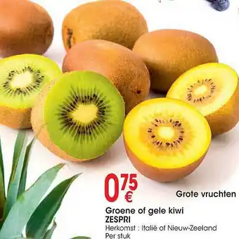 Cora Groene of gele kiwi zespri aanbieding