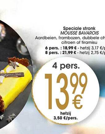 Cora Speciale stronk mousse bavarois aanbieding
