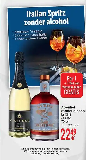 Cora Aperitief zonder alcohol lyre's spritz aanbieding