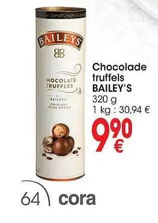 Cora Chocolade truffels bailey's aanbieding