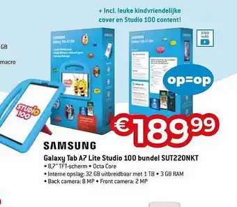 Exellent Samsung galaxy tab a7 lite studio 100 bundel aanbieding