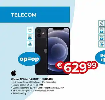 Exellent Iphone 12 mini 64 gb aanbieding