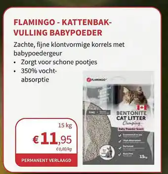 Horta Flamingo - kattenbak-vulling babypoeder aanbieding