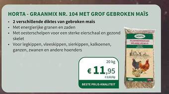 Horta Horta - graanmix nr. 104 met grof gebroken maïs aanbieding
