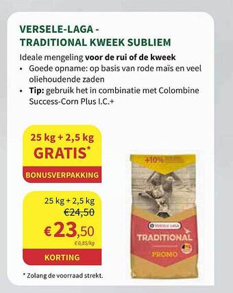 Horta Versele-laga - traditional kweek subliem aanbieding