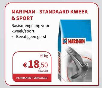 Horta Mariman - standaard kweek & sport aanbieding