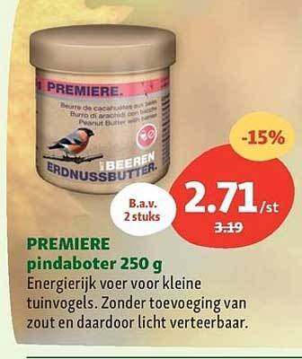 Maxi Zoo Première pindaboter 250 g aanbieding