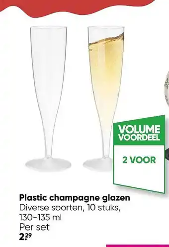 Big Bazar Plastic champagne glazen aanbieding