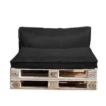 Leen Bakker Palletkussens Keano (set van 2) - antracietkleur - 120x40/80 cm - Leen Bakker aanbieding