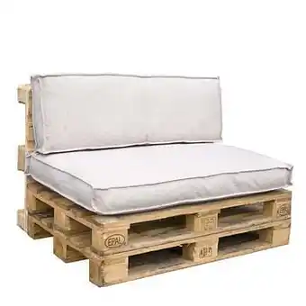 Leen Bakker Palletkussens Rory (set van 2) - beige - 120x40/80 cm - Leen Bakker aanbieding