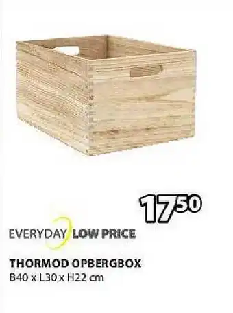 Jysk Everyday Low Price Thormod Opbergbox b40xl30xh22 cm aanbieding