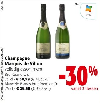 Colruyt Champagne Marquis de Villon aanbieding