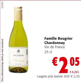 Colruyt Famille Bougrier Chardonnay aanbieding
