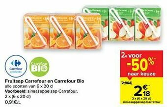 Carrefour Sinaasappelsap carrefour aanbieding