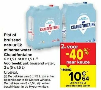 Carrefour Pak bruisend water aanbieding