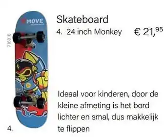 Multi bazar Skateboard 24 inch monkey aanbieding
