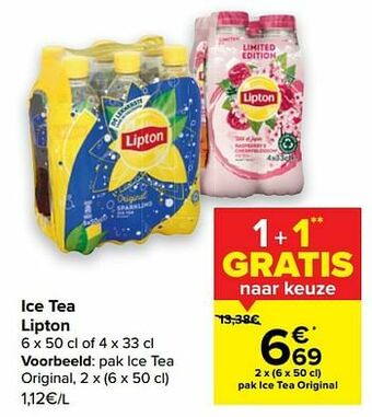 Carrefour Pak ice tea original aanbieding
