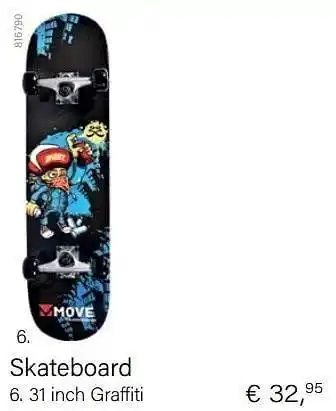 Multi bazar Skateboard 31 inch graffiti aanbieding