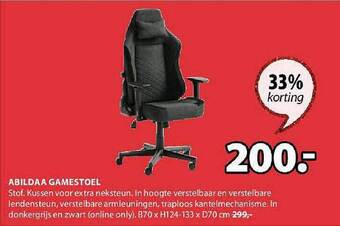 Jysk Abildaa gamestoel aanbieding