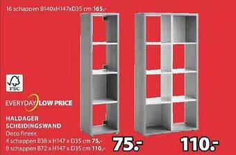 Jysk Haldager scheidingswand aanbieding