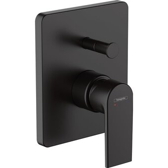 Sawiday Hansgrohe vernis afdekset badkraan met hendel mat zwart aanbieding