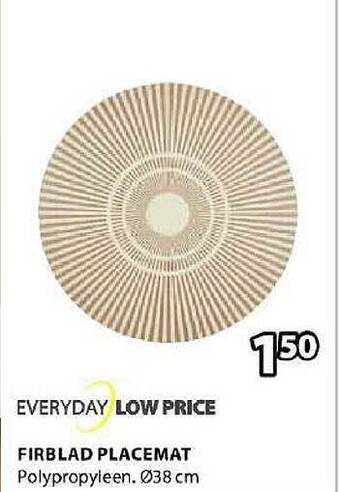 Jysk Firblad placemat aanbieding