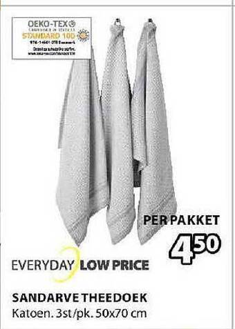 Jysk Sandarve theedoek aanbieding