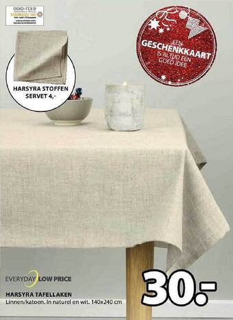 Jysk Harsyra tafellaken aanbieding