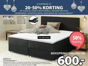 Jysk Plus c40 boxspring aanbieding