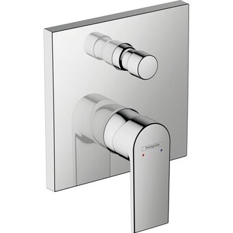 Hansgrohe vernis afdekset badkraan met hendel chroom
