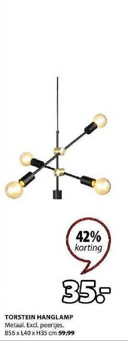 Jysk Torstein hanglamp aanbieding