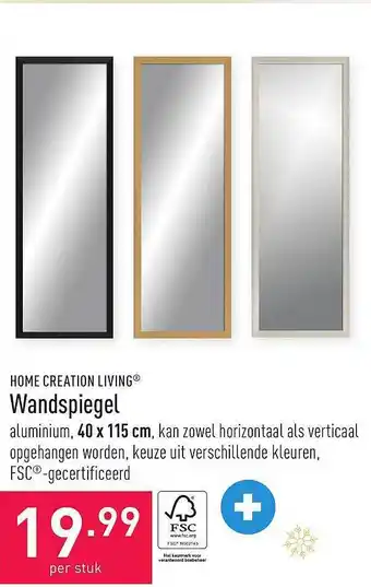 ALDI Home creation living wandspiegel aanbieding