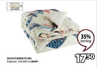 Jysk Skovstjerne plaid aanbieding