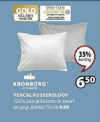 Jysk Percal kussensloop aanbieding