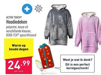 ALDI Active touch hoodiedeken aanbieding