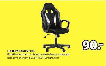 Jysk Harlev gamestoel aanbieding