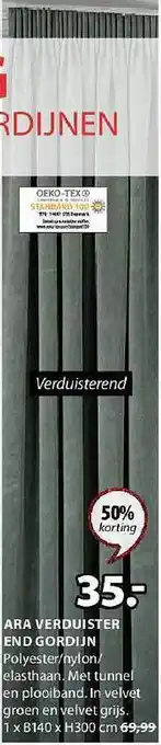 Ara verduister end gordijn