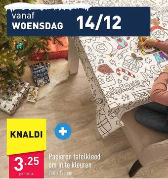 ALDI Papieren tafelkleed om in te kleuren aanbieding