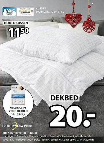 Mie synthetisch dekbed