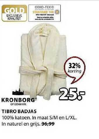 Jysk Tibro badjas aanbieding