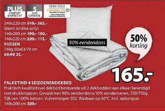 Jysk Falketind 4 seizoenendekbed aanbieding