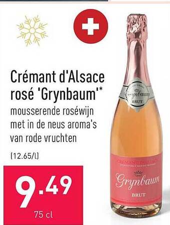 ALDI Crémant d'alsace rosé grynbaum aanbieding